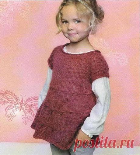 Туника-платье для девочки.