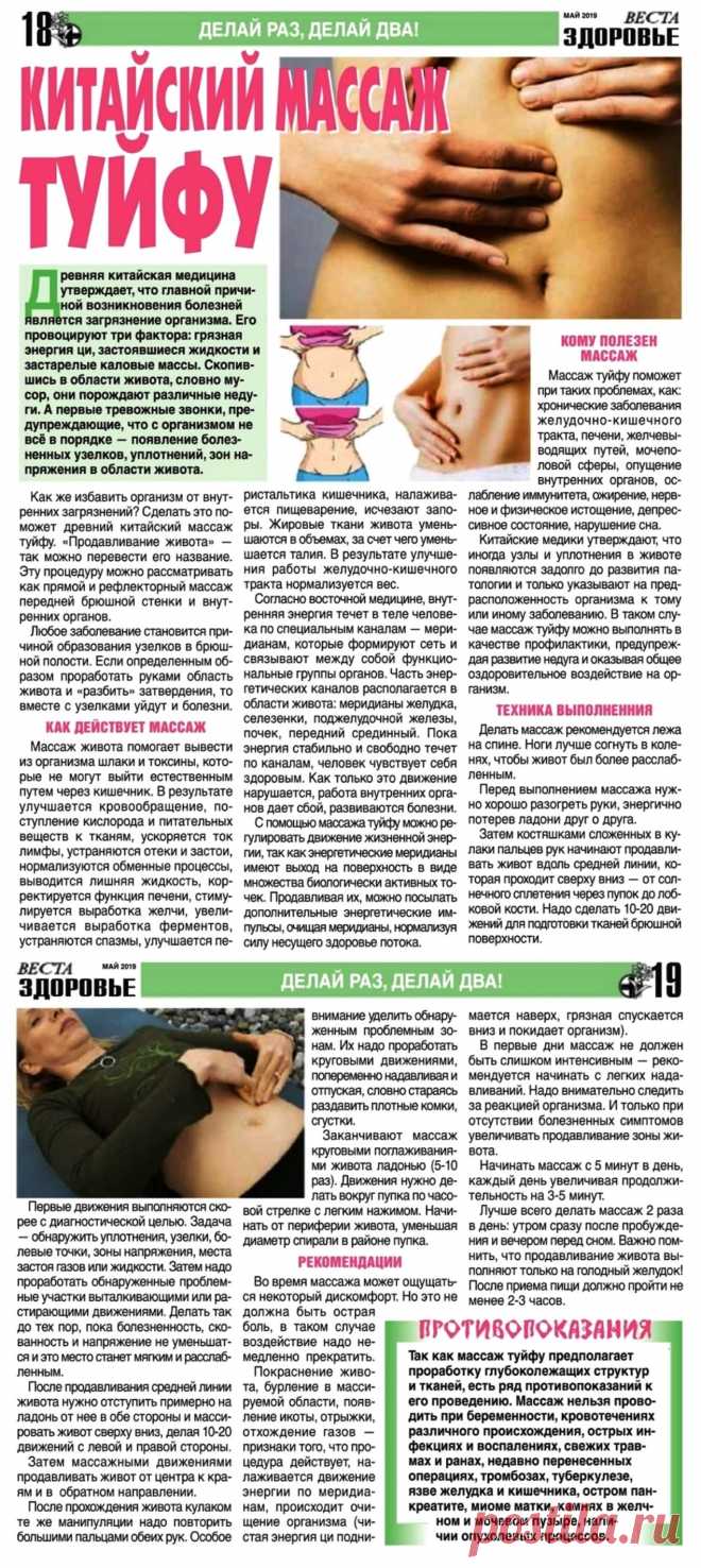 Китайский массаж туйфу (массаж живота)