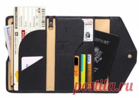 Amazon.com | Zoppen Mulit-purpose Rfid Blocking Travel Passport Wallet (Ver.4) Tri-fold Document Organizer Holder, #1 Black | Passport Wallets
