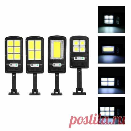 96/120 cob solar wall light pir motion sensor waterproof walkway garden lamp Sale - Banggood.com