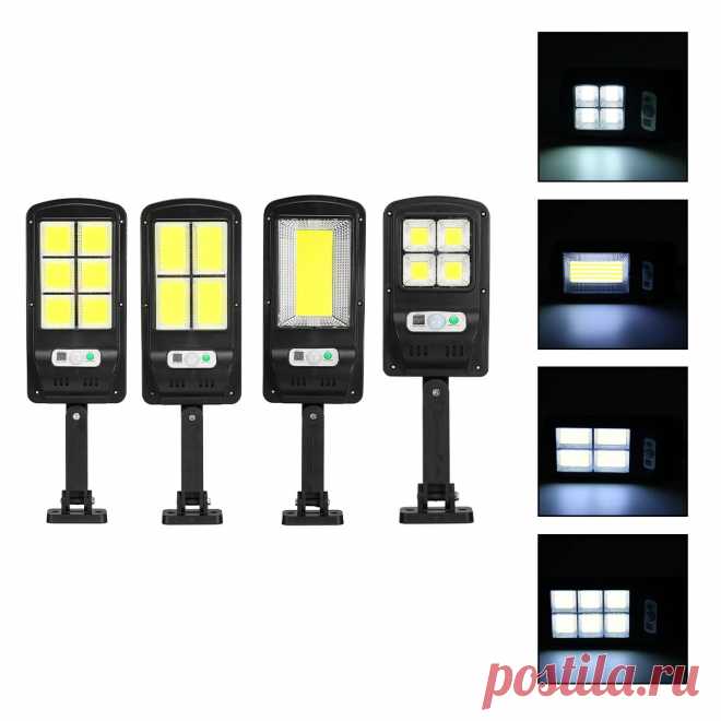 96/120 cob solar wall light pir motion sensor waterproof walkway garden lamp Sale - Banggood.com