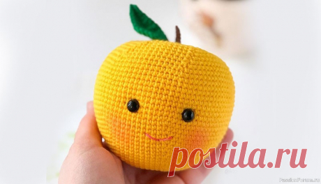 Яблоко крючком. МК Ольга kimolya_toys | Вязаные игрушки. Мастер-классы, схемы, описание. Источник https://www.instagram.com/kimolya_toys/?igshid=157...