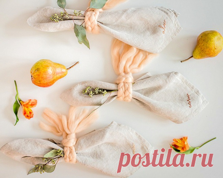 Вышивка монограммы на салфетках. Мастер-класс