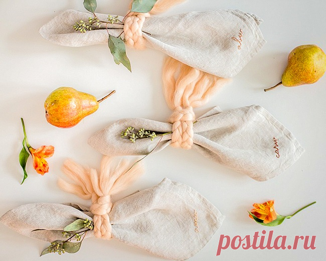 Вышивка монограммы на салфетках. Мастер-класс