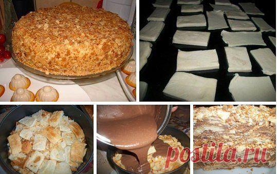 Оригинальный торт "Наполеон" (за пол часа)