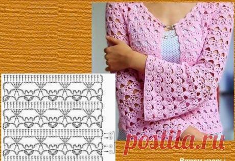 Ажурные жакеты и кардиганы крючком (схемы) | Мари Лу | Яндекс Дзен