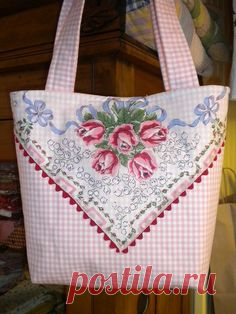 (7) Vintage Hankie purse/tote | BAGS & PURSES