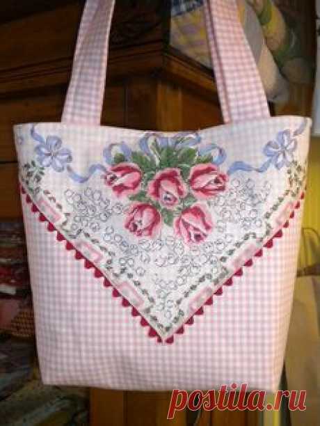 (7) Vintage Hankie purse/tote | BAGS &amp; PURSES