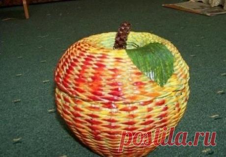 Шкатулка – яблоко, газетоплетение » Сайт "Ручками" - делаем вещи своими руками