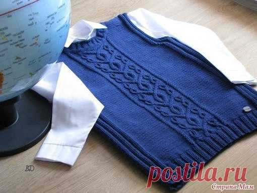 Жилет для мальчика, на спицах
#вязание #рукоделие #дети #вязание_детям