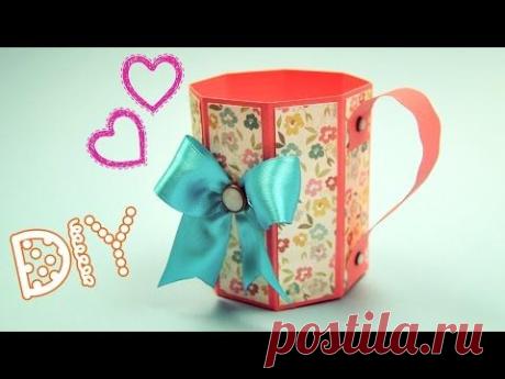 Кружка из бумаги. Подарок своими руками / Paper Mug Tutorial / ✿ NataliDoma - YouTube
