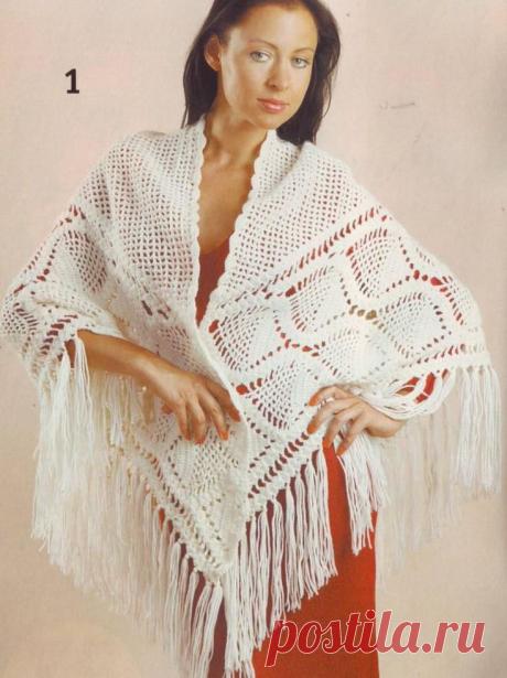 Вязание крючком. Шали, палантины, пончо. Схемы и описания. JewelCity.ru