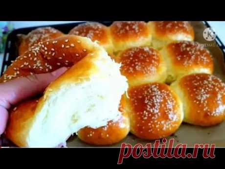 ВОТ КАК НАДО ГОТОВИТЬ САМЫЕ ВКУСНЫЕ БУЛОЧКИ!ТЕСТО ВОЗДУШНОЕ КАК ПУХ БЕЗ ВСЯКОЙ ВОЗНИ!ВКУСНЯШКА К ЧАЮ
