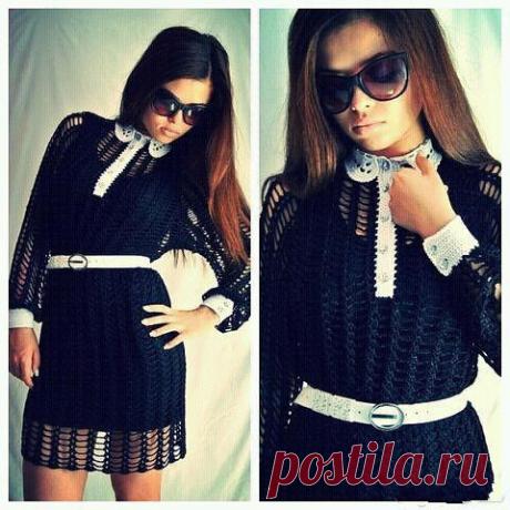 Оригинальное платье очень простым узором