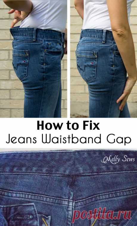 Fix Jeans Waistband Gap - Jean-ious Ideas - Melly Sews Y’all, there are a few mysteries of ready to wear clothing that I just can’t solve. Like, why can I find bras and underwear that fit but not swimsuits? Or why do all the cute shoes start at a size 6 when I wear a 5? Or, why do jeans always gap at the back...Read More