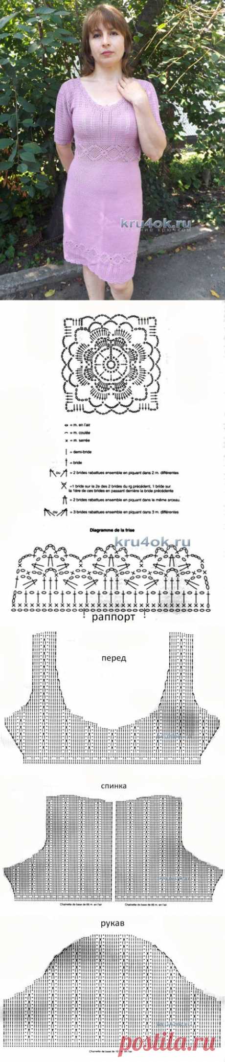 Вязаное крючком платье — работа Ирины Стильник - вязание крючком на kru4ok.ru