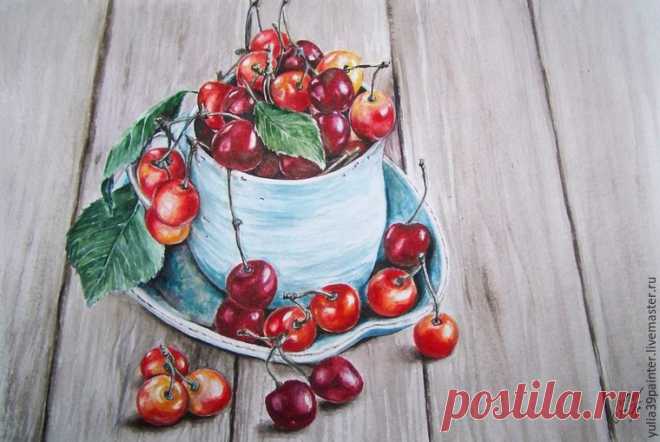 Рисуем акварельный диптих «Черешня». Часть 1 - Ярмарка Мастеров - ручная работа, handmade