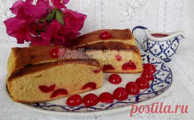 Вкусный кекс с вишней (консервированной) - рецепт с пошаговыми  | Все Блюда