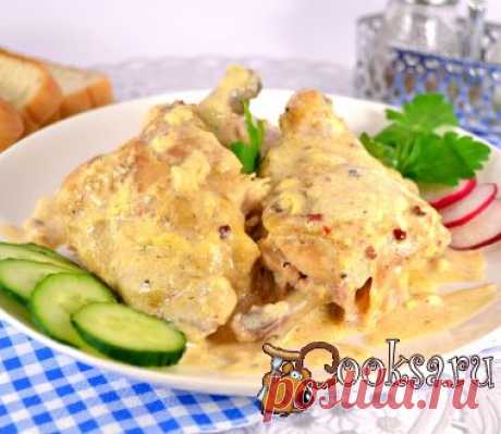 Куриные бедрышки в сырном соусе фото рецепт приготовления
