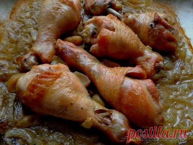 Мясо в луково-чесночном соусе.