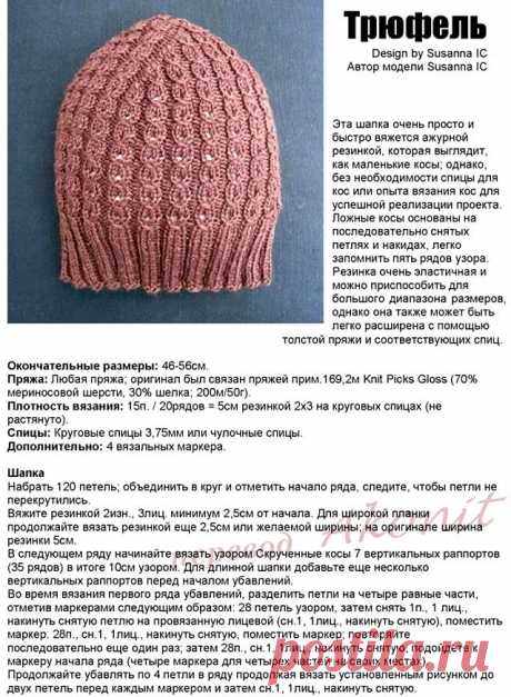вязанные шапки с отворотом для женщин спицами со схемами и описанием: 11 тыс изображений найдено в Яндекс.Картинках