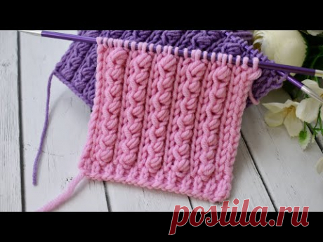 КРАСИВЫЙ ОБЪЕМНЫЙ УЗОР СПИЦАМИ ДЛЯ КАРДИГАНА | УЗОР ДЛЯ ШАПКИ | BEAUTIFUL KNITTING PATTERN