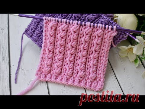 КРАСИВЫЙ ОБЪЕМНЫЙ УЗОР СПИЦАМИ ДЛЯ КАРДИГАНА | УЗОР ДЛЯ ШАПКИ | BEAUTIFUL KNITTING PATTERN