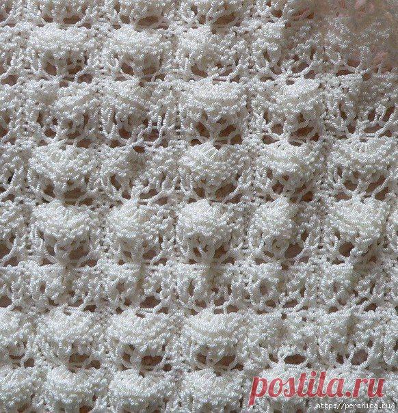 Узор вязаный спицами *Ракушки* для детского болеро