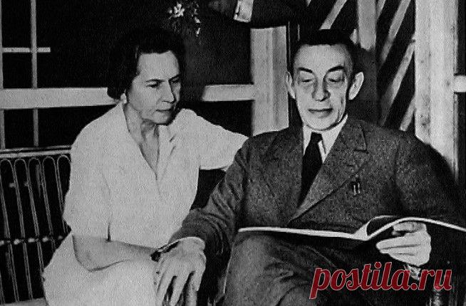 С.В. Рахманинов с супругой.