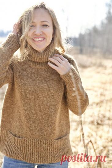 Свитер связанный сверху Sahra | Свяжи мечту | Дзен