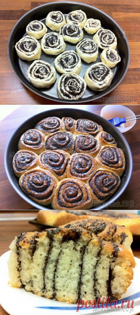 Творожные булочки с маком