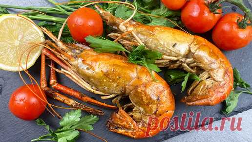 На плите. Кулинарные рецепты | Жареные креветки Скампи с чесноком