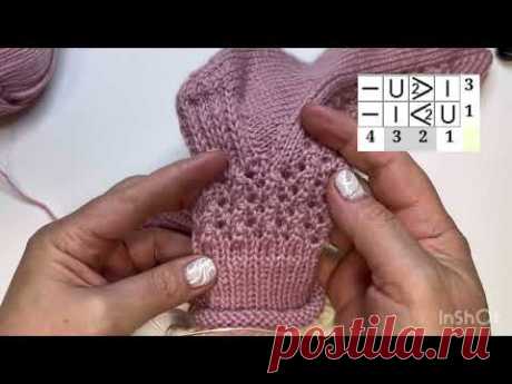 Носки спицами,ажурные с рюшами 36-37 размер