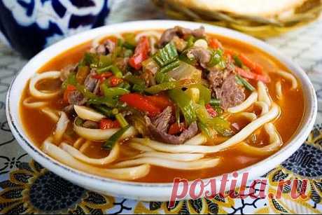 Одно из самых вкуснейших блюд восточной кухни! Просто вкуснятина! Всем рекомендую! &quot;ЛАГМАН&quot; Смотреть рецепт здесь...