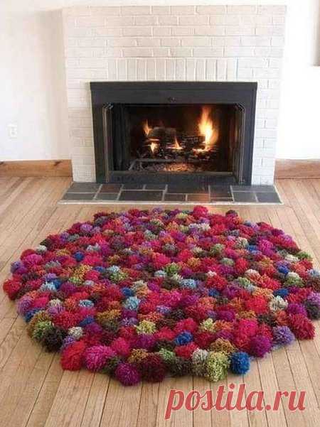 Самый теплый и мягкий коврик своими руками
