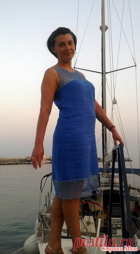 . Платье " Крымское небо" - Все в ажуре... (вязание крючком) - Страна Мам