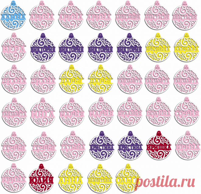 Купить новогоднюю игрушку из дерева шарик именной с ажурным узором