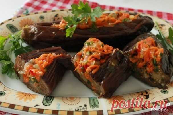 Баклажаны, фаршированные морковкой и чесноком - рецепт с фото на Повар.ру