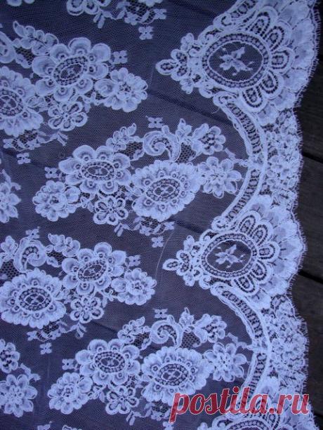 36 Wide White French Alencon Lace Victorian Style