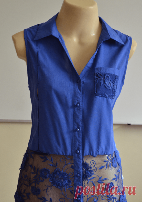 Blusa com Decote V e Gola Esporte - DIY - molde, corte e costura - Marlene Mukai