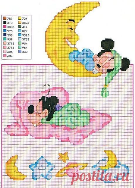 (9) baby disney cross stitch | для детей