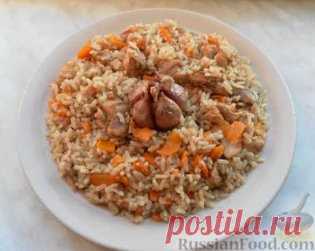 Рецепт: Узбекский плов с курицей на RussianFood.com