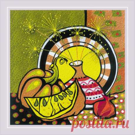 RIOLIS satin stitch kit Ripe Pumpkin