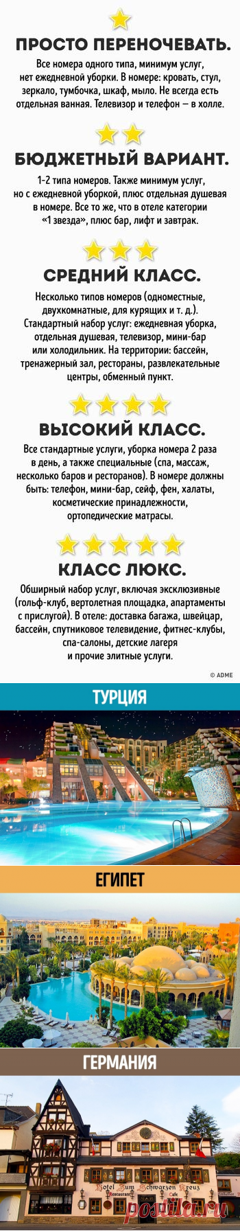 Что на самом деле означают звезды отелей в разных странах