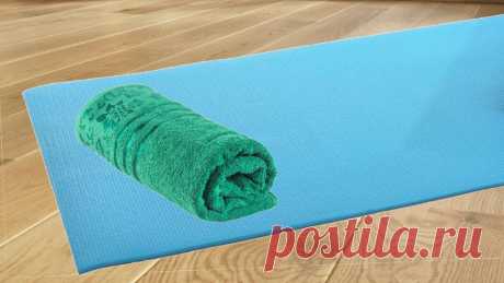 5-минутное упражнение с банным полотенцем, которое помогает убрать возрастной живот за 2 недели