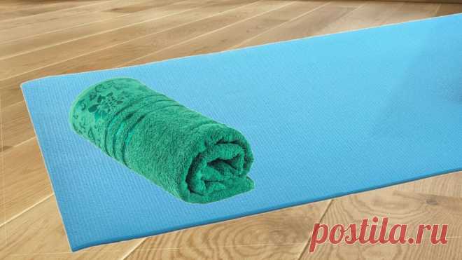 5-минутное упражнение с банным полотенцем, которое помогает убрать возрастной живот за 2 недели
