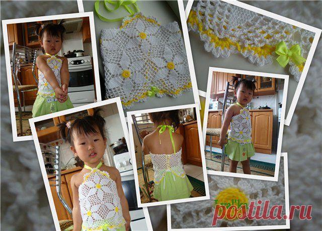 Топ с ромашками..