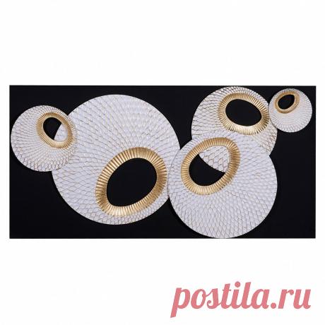 Панно на стену белое с черным "Колокольчики" - купить за 25000 руб. в интернет-магазине DG-Home