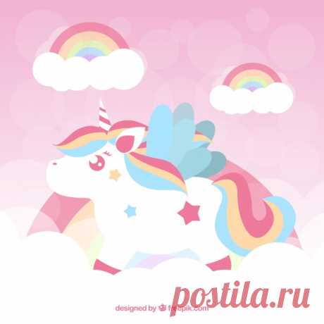 Розовый фон единорога с радугой Более миллиона свободных векторов, PSD, фотографии и бесплатные иконки. Эксклюзивные халявы и все графические ресурсы, которые необходимые для ваших проектов