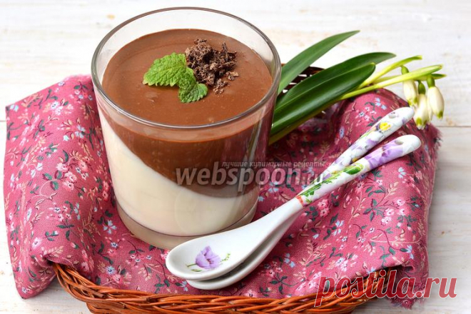 Панна-котта с шоколадом и сгущённым молоком
